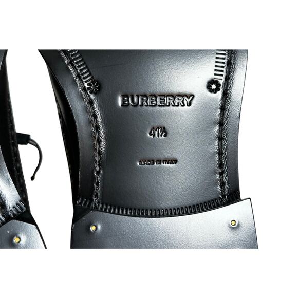 BURBERRY Men\'s Black Leather Wingtip Brogue Oxford Lace Up Dress Shoes 41.5 NEW main image 6